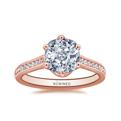 Julia Six Prong Channel Set Engagement Ring