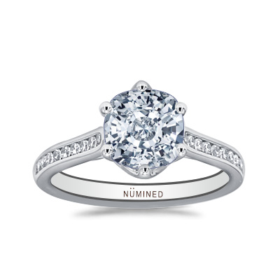 Julia Six Prong Channel Set Engagement Ring