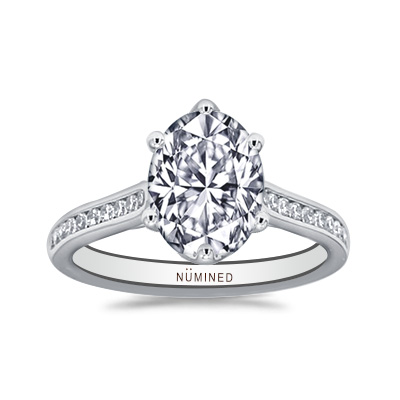 Julia Six Prong Channel Set Engagement Ring