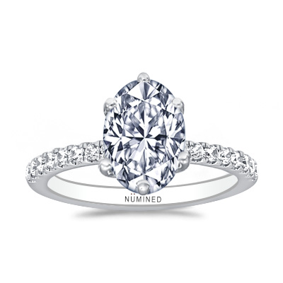 Julianna Six Prong Pave Engagement Ring