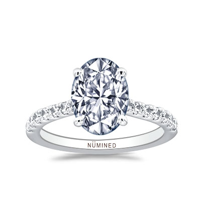 Zoe Petite French Split Pave Engagement Ring