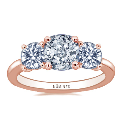 Linnea Classic Three Stone Engagement Ring