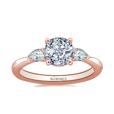 Ameera Pear Three Stone Engagement Ring