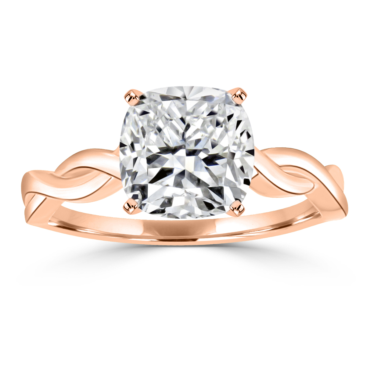 Corie Solitaire Twist Engagement Ring