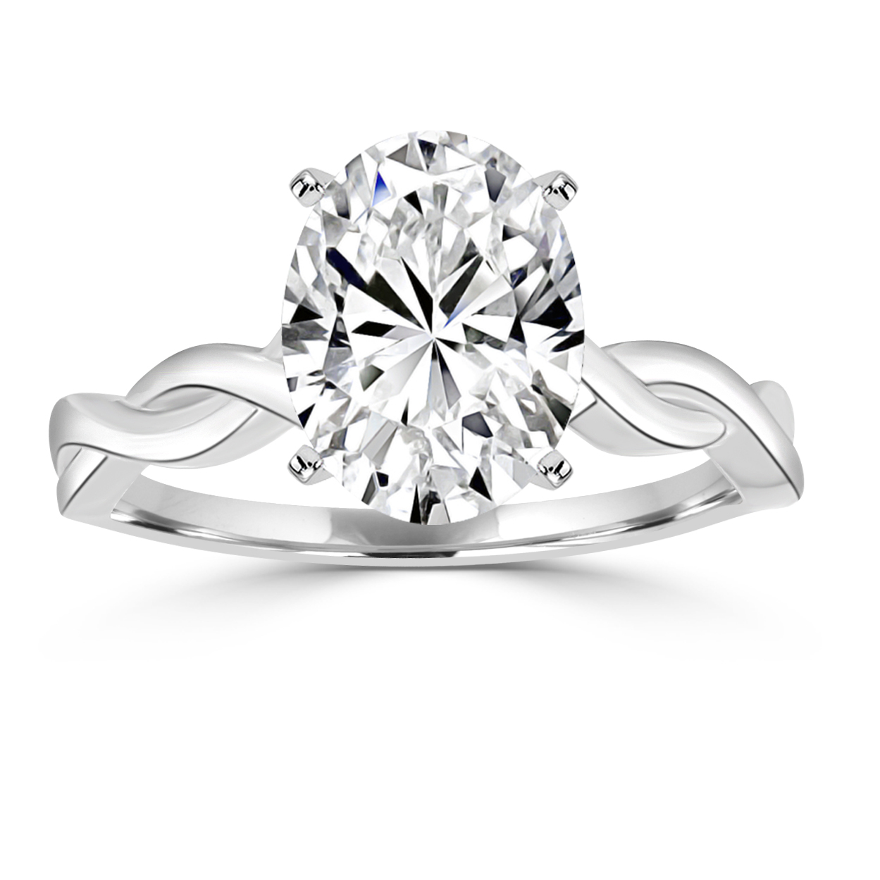 Corie Solitaire Twist Engagement Ring