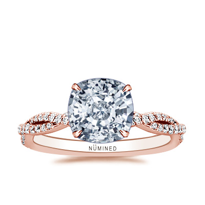 Carrie Double Pave Twist Engagement Ring