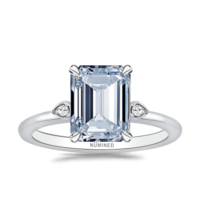 Jane Floating Profile Diamond Accent Engagement Ring