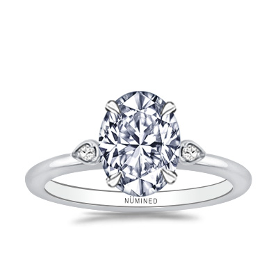 Jane Floating Profile Diamond Accent Engagement Ring