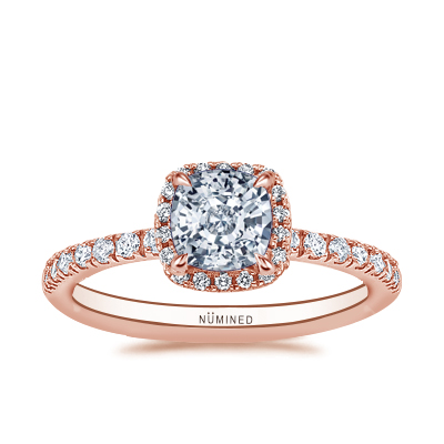 Therese Halo Open Gallery Pave Engagement Ring