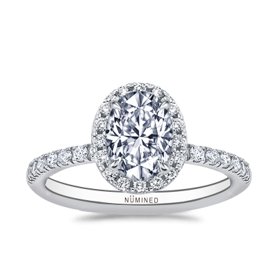 Therese Halo Open Gallery Pave Engagement Ring