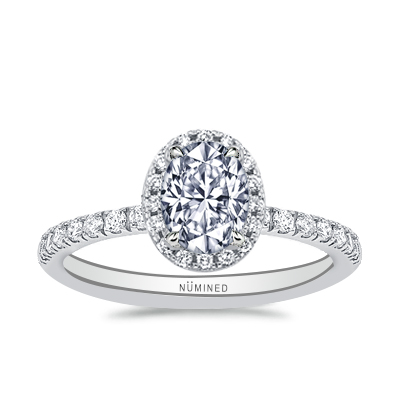 Reese Cushion Shaped Halo Open Gallery Pave Engagement Ring