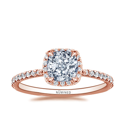 Blair East West Halo Pave Open Gallery Engagement Ring