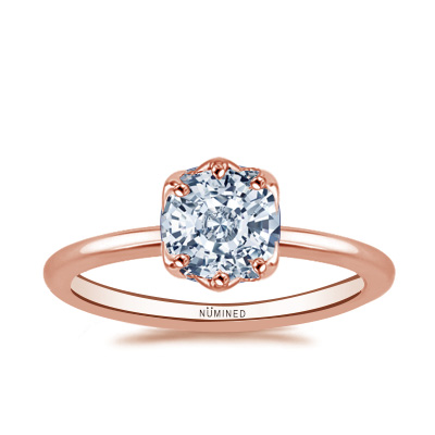 Marguerite Floral Inspired Six Prong Engagement Ring