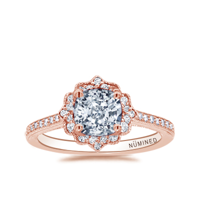 Daniela Vintage Inspired Halo Engagement Ring