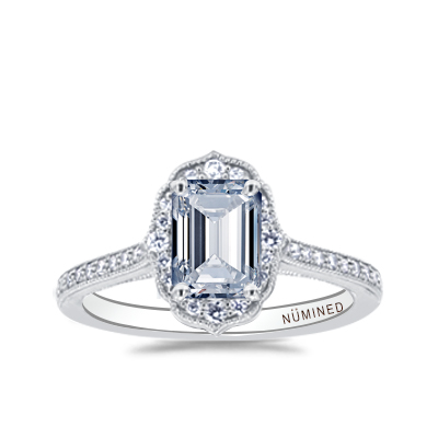 Daniela Vintage Inspired Halo Engagement Ring