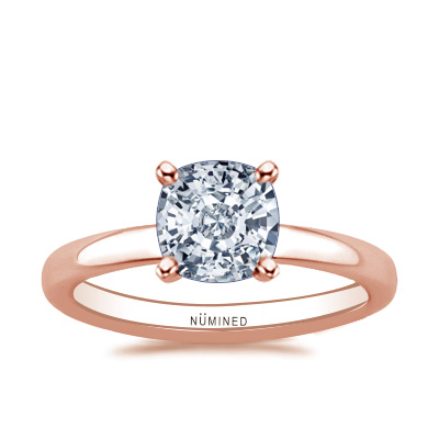 Allegra Raised Shoulders Solitaire Engagement Ring