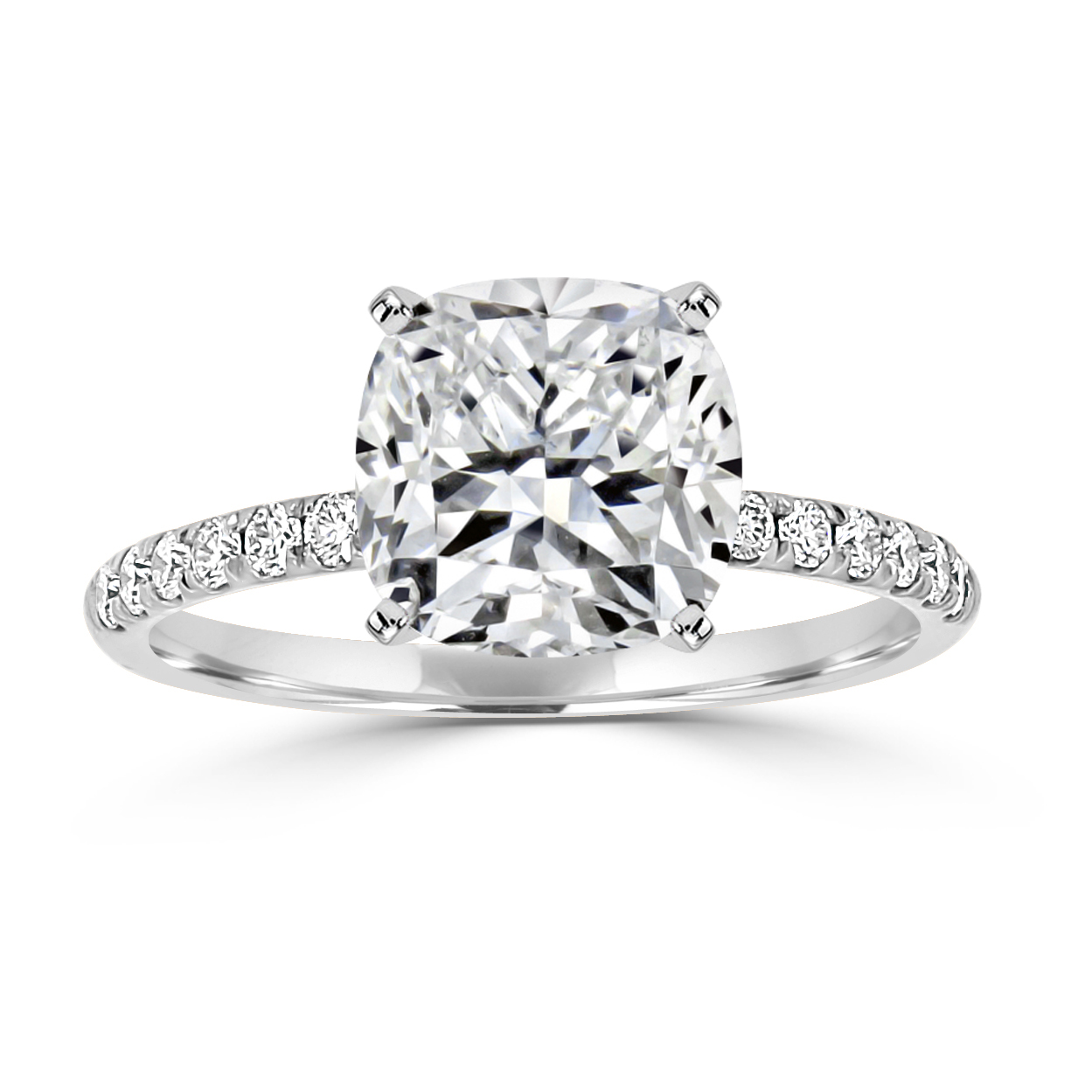 Haylie Hidden Halo Pave Engagement Ring