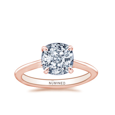 Louvre Cathedral Profile Solitaire Engagement Ring