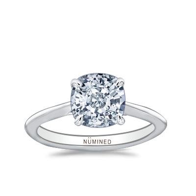 Louvre Cathedral Profile Solitaire Engagement Ring