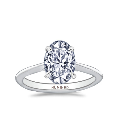 Louvre Cathedral Profile Solitaire Engagement Ring