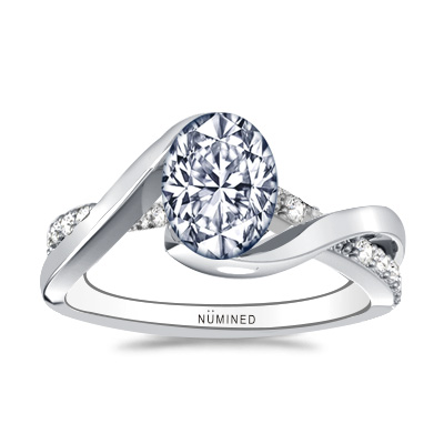 Serena Bypass Diamond Accent Engagement Ring