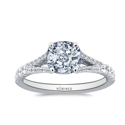 Alivia Modernist Pave Hidden Halo Engagement Ring