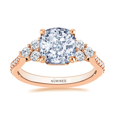 Maisy Diamond Accented French Pave Engagement Ring