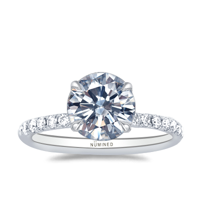 Haden French Pave Hidden Halo Engagement Ring