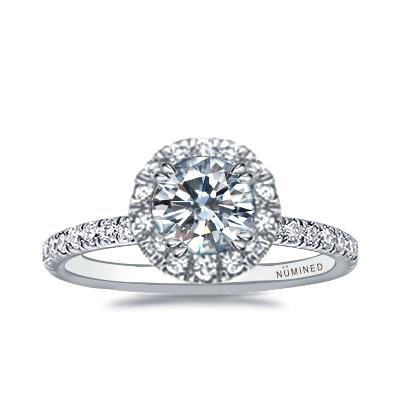 Melodie Delicate Halo Engagement Ring