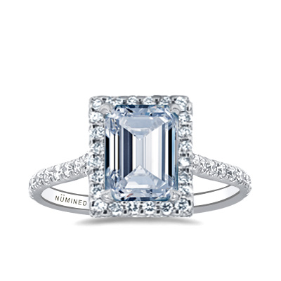 Farrah Peekaboo Halo Pave Engagement Ring