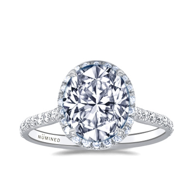 Farrah Peekaboo Halo Pave Engagement Ring