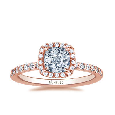 Nessa Modern Halo Engagement Ring