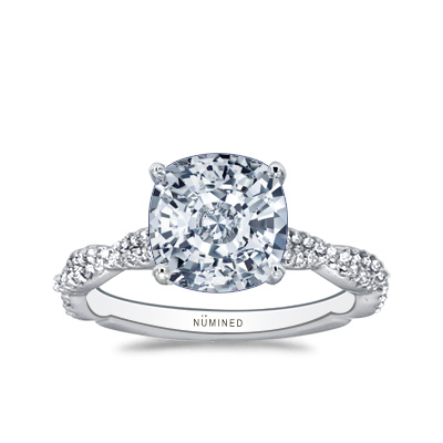 Lorie Cathedral Pave Twist Engagement Ring